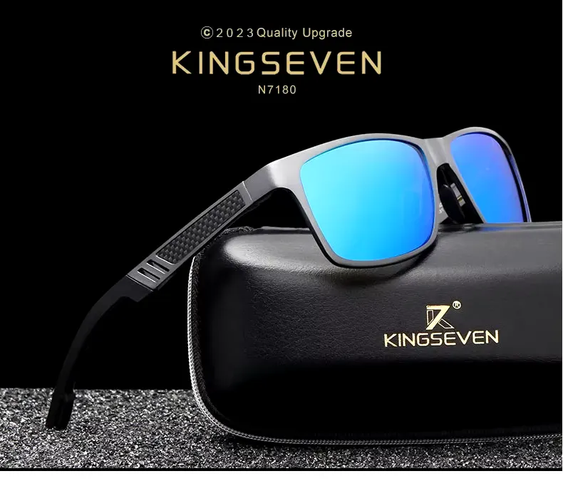 Óculos de Sol de Alumínio KINGSEVEN® N7180 Cinza